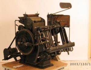 Die cutting machinery. Image of Heidelberg Super-Speed platen printing press.